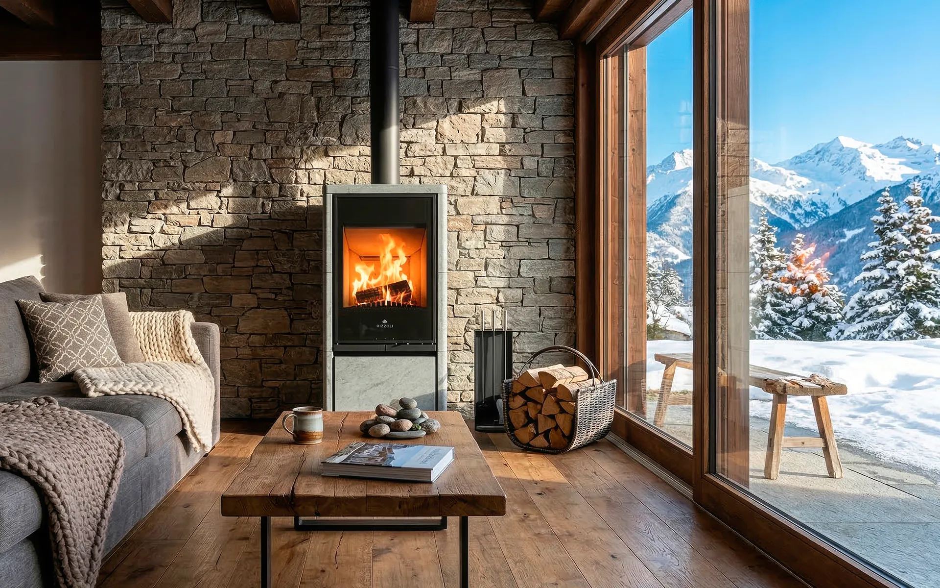 Kaminofen Rizzoli X Stone Basic (4,6 - 7,7 kW)