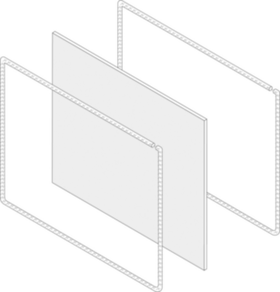 Sichtfenster für Fülltür 200x235/4 mm mit Dichtband zu Buderus Kandern 26+36B