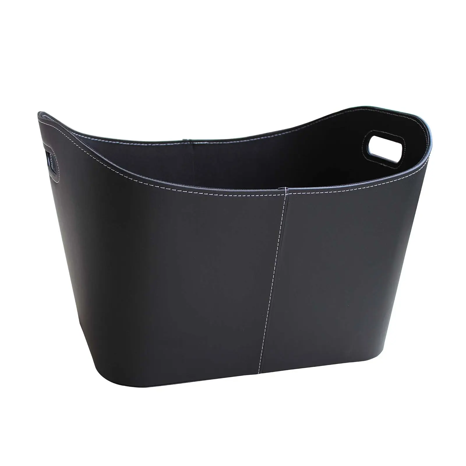 Holzkorb imitiertes Leder, H:350xB:560xD430mm