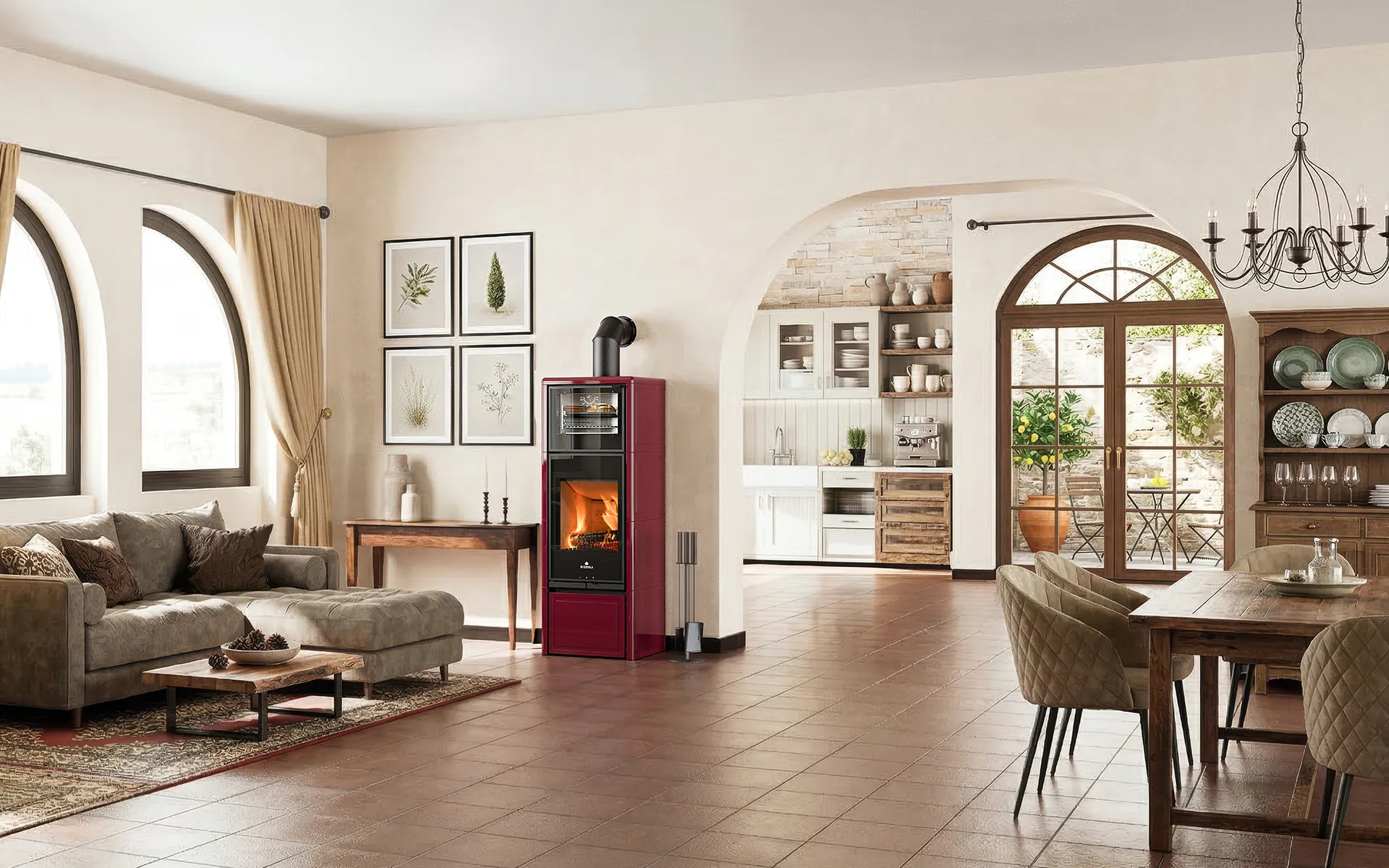 Kaminofen Rizzoli X Majolica Chef (4,6 - 7,7 kW)