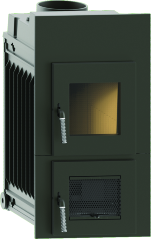 Heizeinsatz Leda Rubin K18 mit Frontplatte 420x790