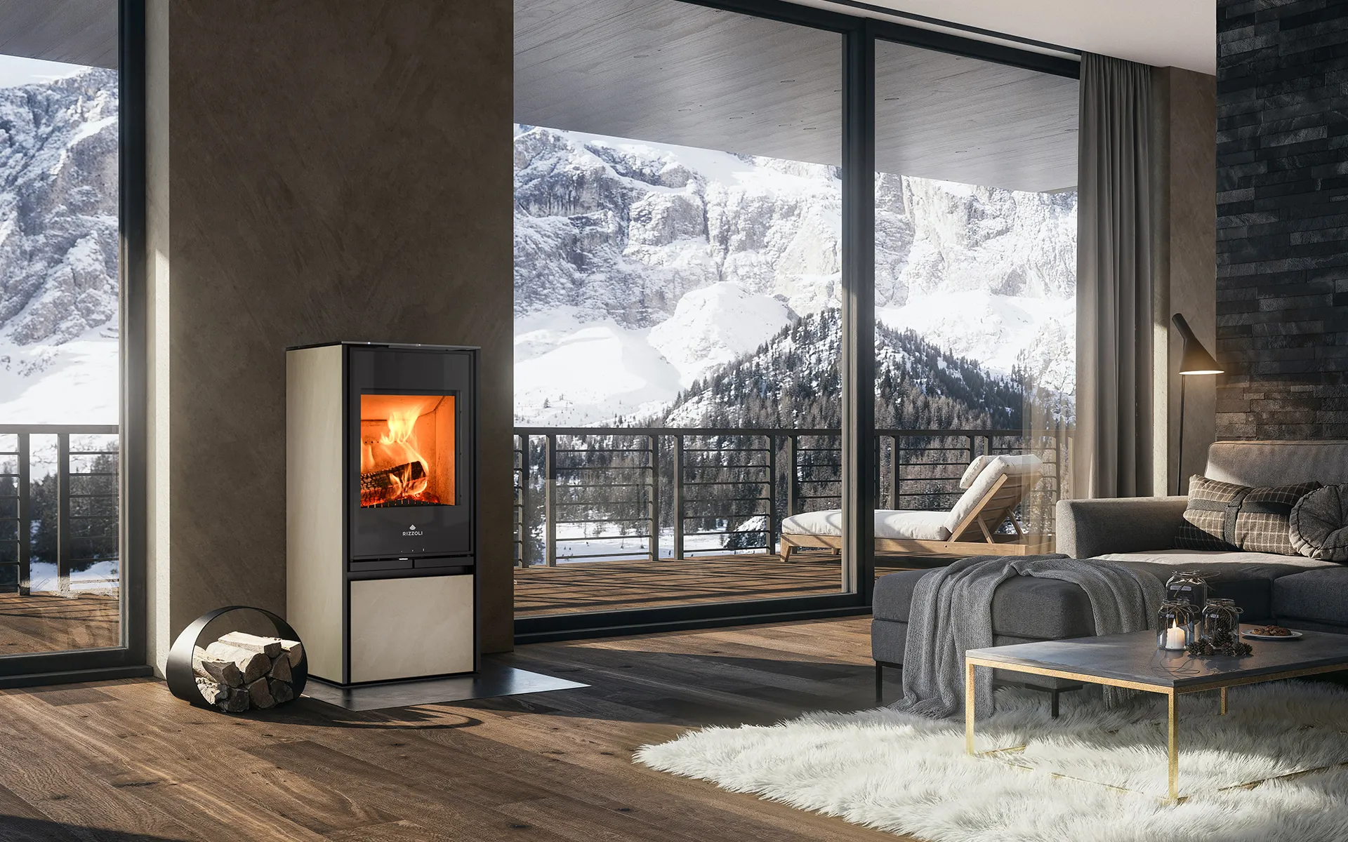 Kaminofen Rizzoli X Gres Basic (4,6 - 7,7 kW)