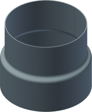 Erweiterungsstück unlackiert Ø130/150 mm