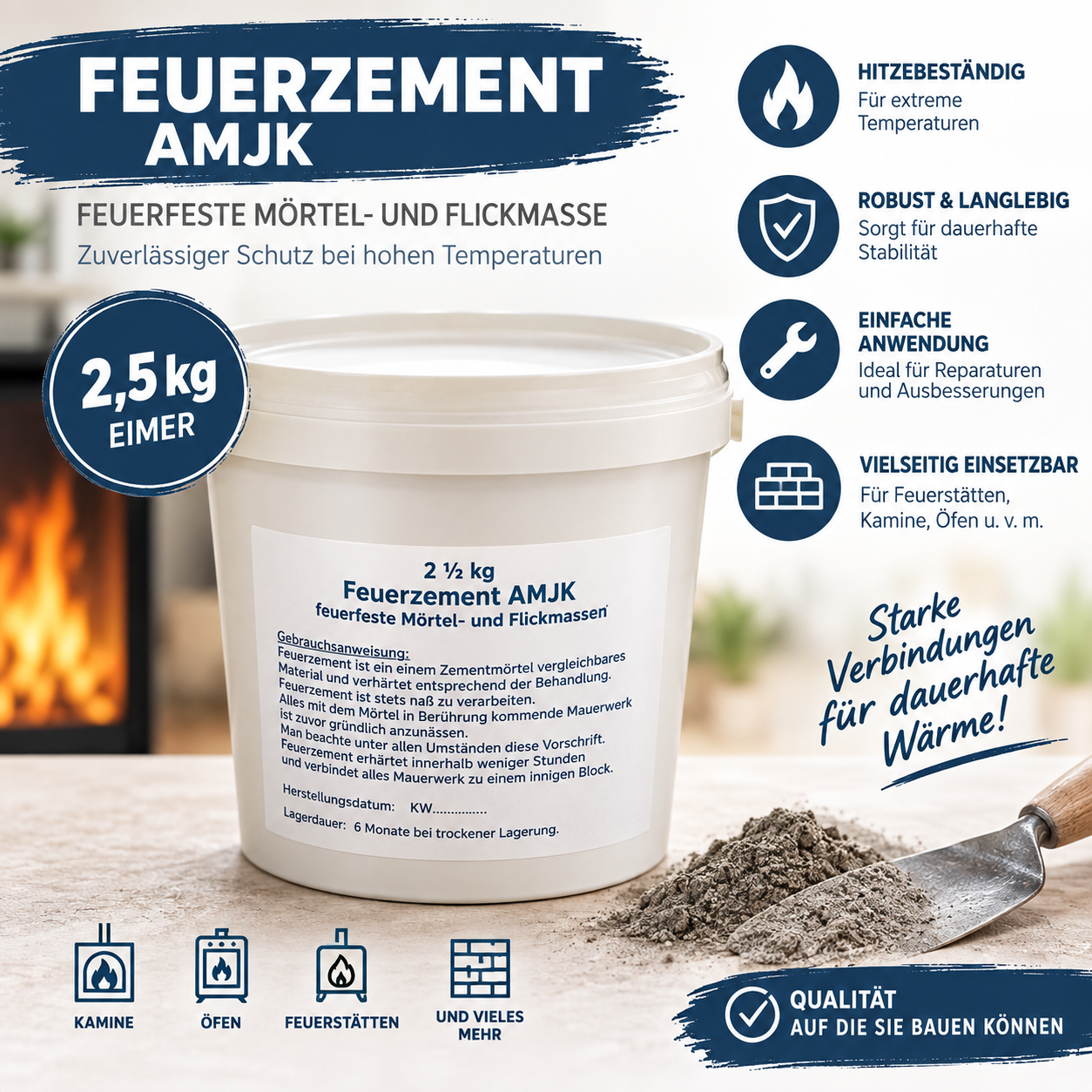 Feuerzement 2,5 kg